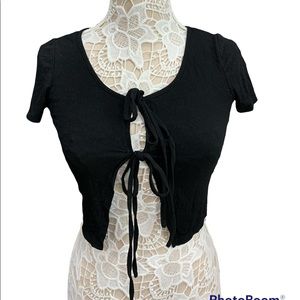 Zaful Front tie Crop top sz S